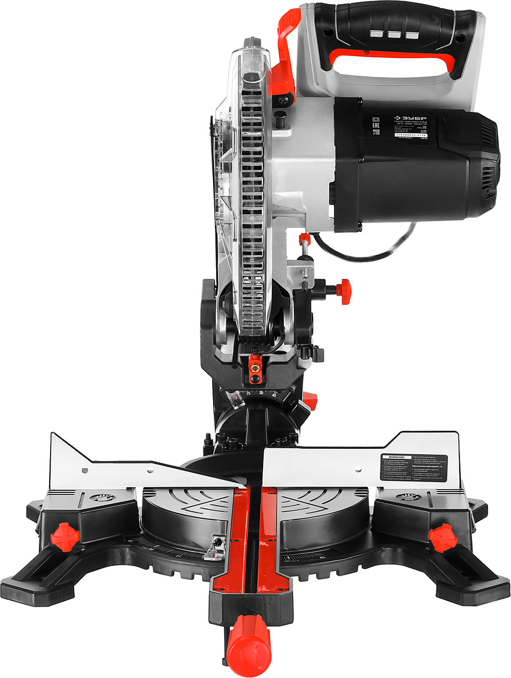 ЗУБР ЗПТ-255-1800 ПЛ пила торцовочная с протяжкой, d 255 х 30 мм, 1800 Вт
