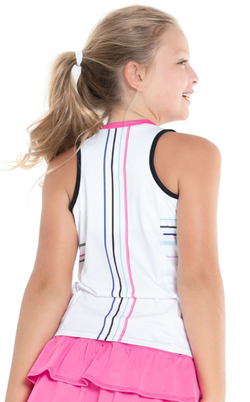 Футболка для девочки теннисная Lucky in Love Prep It Up Tank - разноцветный