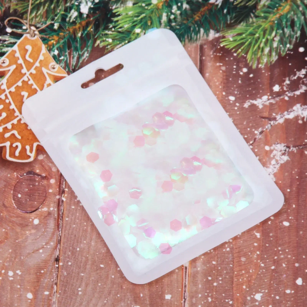 Конфетти «Грани» 15 г (6 мм), Перламутр