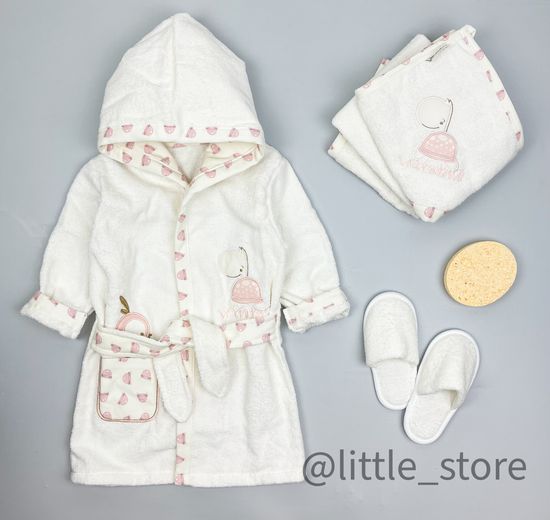 Банный комплект "Черепаха и компания" розовый