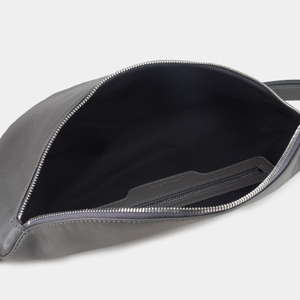 Сумка поясная Vilnius из кожи теленка, серого цвета