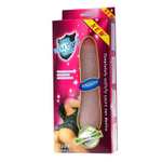 Водонепроницаемый вибратор-реалистик - 21,2 см. (Цвет: телесный)