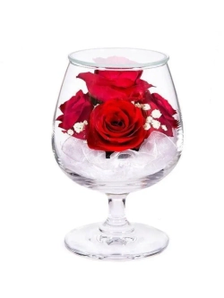 натуральные цветы в стекле, вакуум 07.07