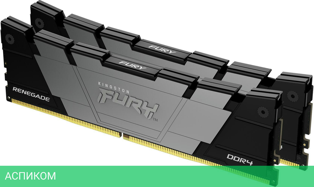 Оперативная память Kingston Fury Renegade Black 16GB DDR4 (KF432C16RB2K2/16)