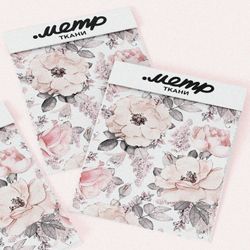 Ткань таффета весенний богатый букет цветов