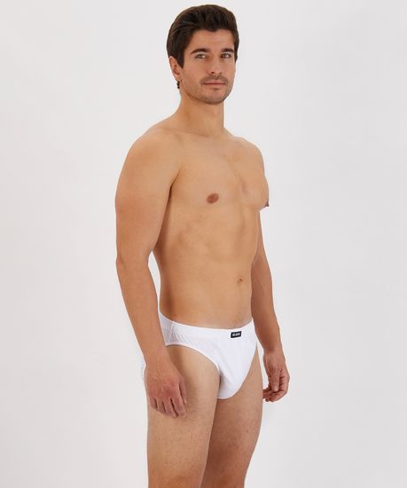 Мужские трусы (3шт) слипы спорт Atlantic 3BMP-322, белый+серый+графит