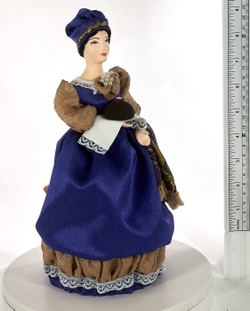 Фарфоровая кукла коллекционная  Купчиха с пасхальным куличом 19 век Россия. Сувенир ручной работы