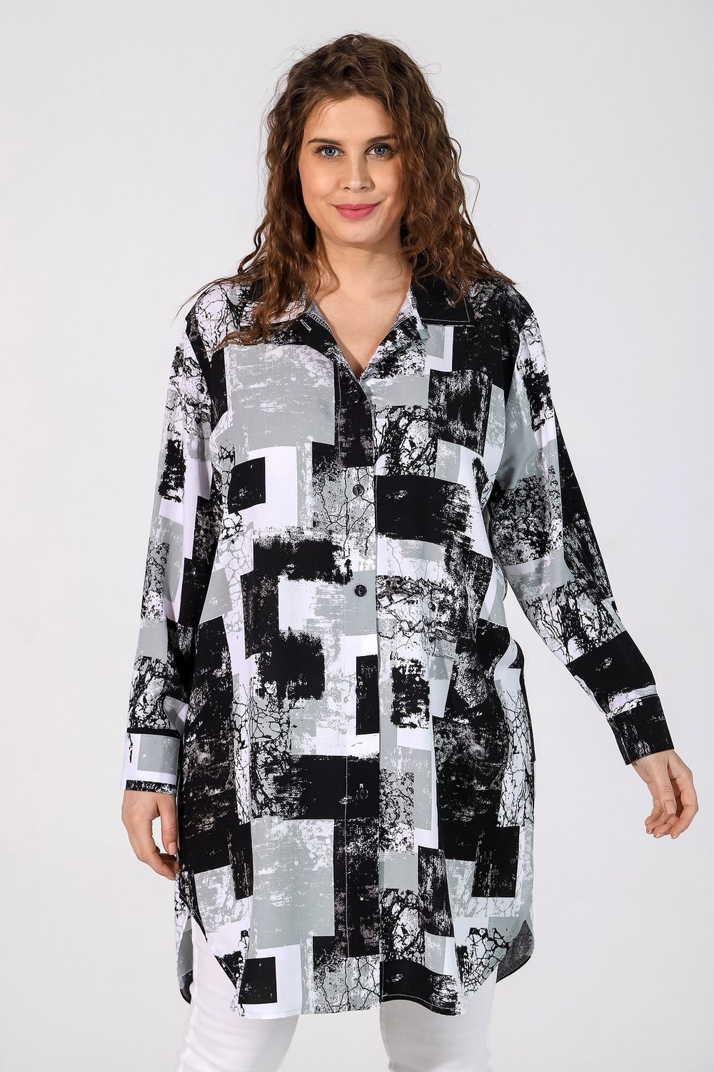 Туника (рубашка) Сага-3 Виотекс СЕРО-ЗЕЛЁНЫЙ