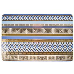 Поднос сервировочный "Golden Blue" 34,5*23,5*1,3см (фарфор,металл) (подарочная упаковка)