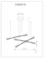 Светодиодная подвесная люстра Moderli V10435-PL Asti