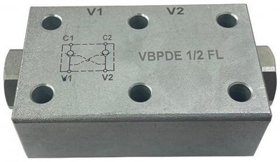 Гидрозамок двухсторонний VRDL/B-G1/2, G 1/2", 55 л/мин