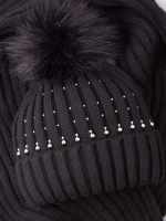 Шапка для девочки зимняя вязаная и шарф