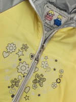 Куртка для девочек "Аглая" 26, 104р, св.желтый/серебро