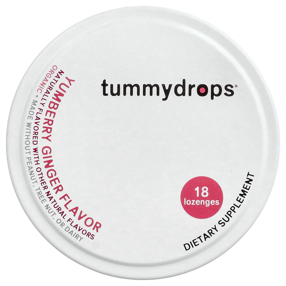 Tummydrops, красная восковица с имбирем, 18 пастилок