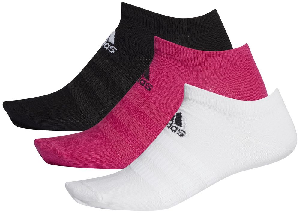 Теннисные носки Adidas Light Low-Cut Socks 3P - real magenta/black/white