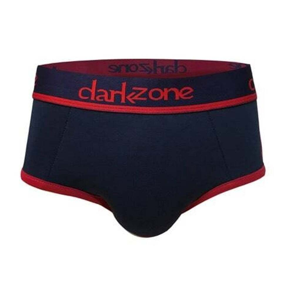 Темно-синие хлопковые трусы-брифы (Размер: S) (Цвет: темно-синий)