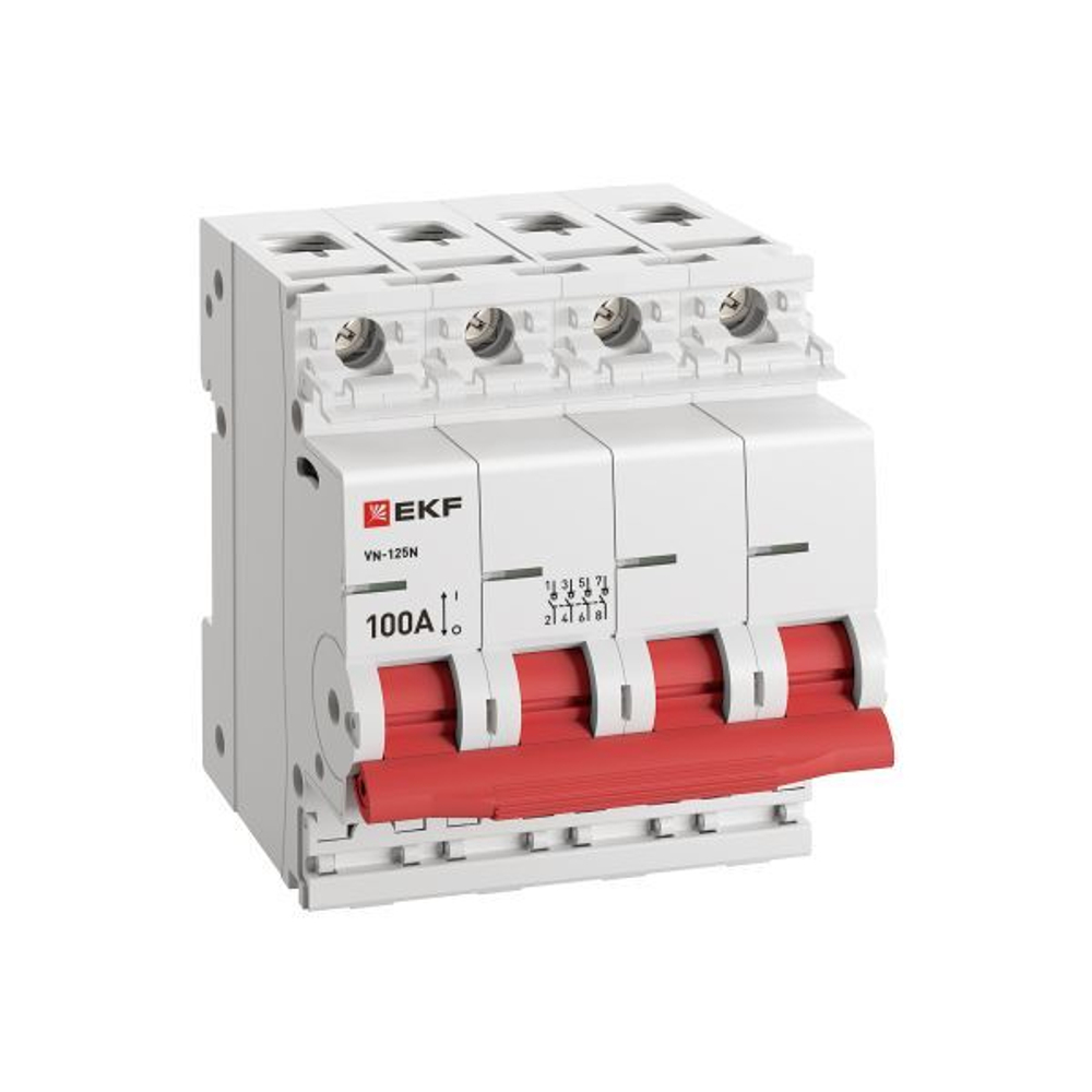 Выключатель нагрузки ВН-125N 4Р 100А PROXIMA EKF