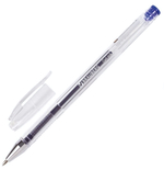 Ручка гелевая 0,5мм,синяя,корпус прозрачный "Jet"(BRAUBERG)