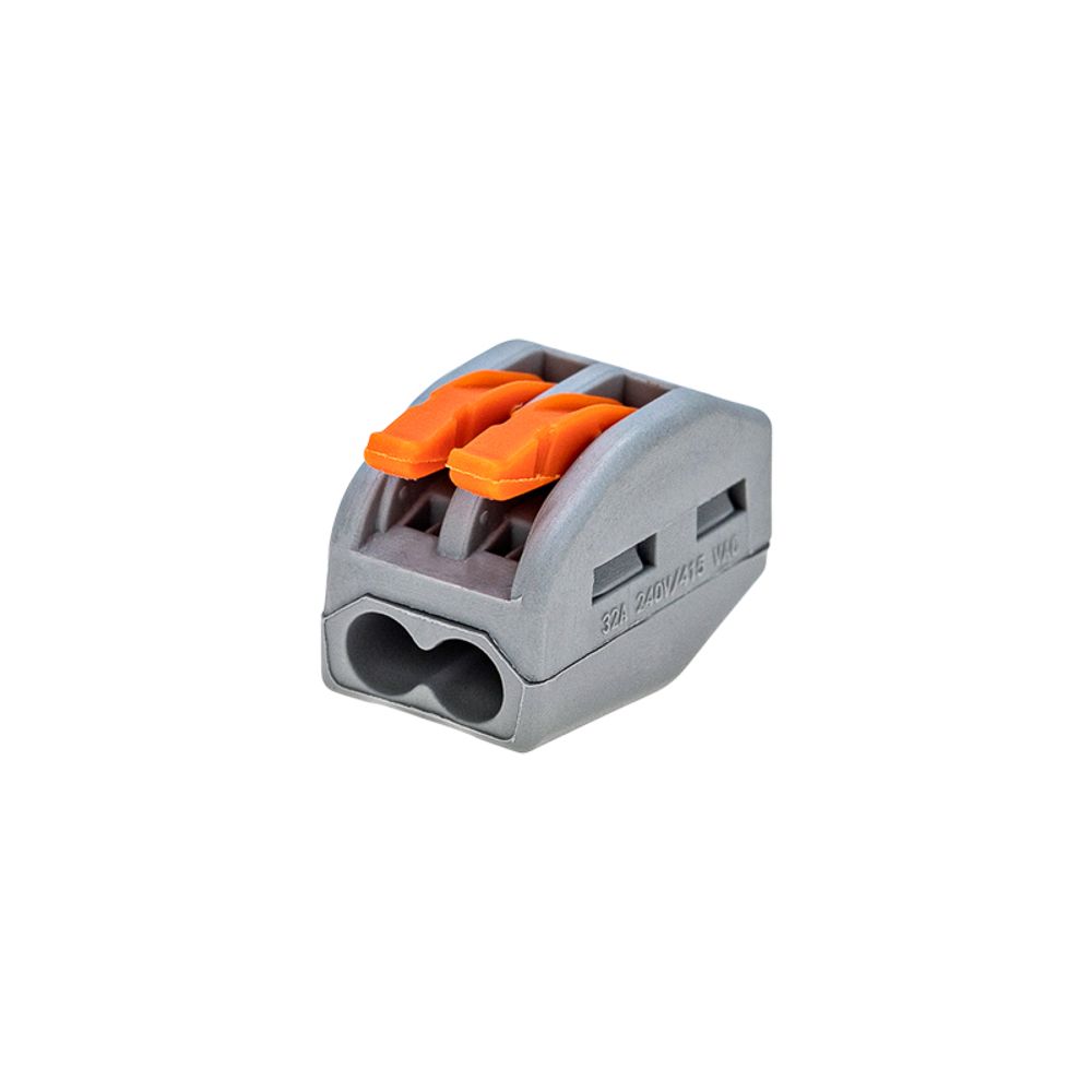 Универсальная клемма СМК 222-412, 2-проводная серая 0,08-2,5/4 мм² (блистер 10 шт./уп.) REXANT