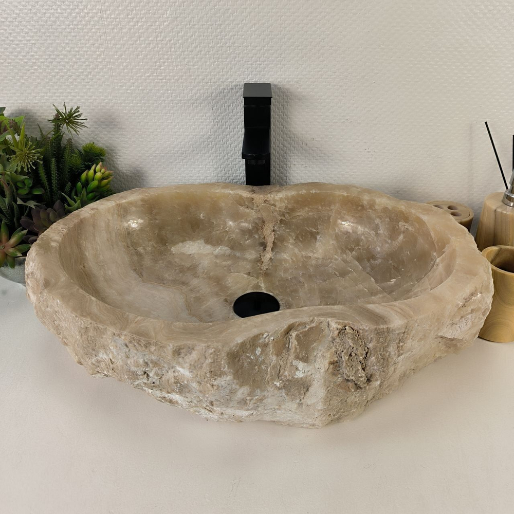 Каменная раковина из оникса Erozy Yellow EO-04819 (60*42*15) 0165 из натурального камня