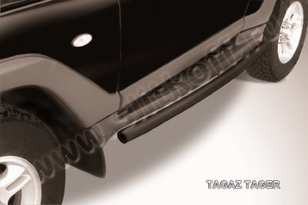 Пороги стальные Tagaz Tager (2008-2012) d57 труба (серебристые)