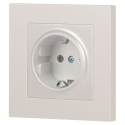 Розетка Intro Accent 6-202-06 2P+E Schuko 16А-250В IP20 СУ AL/CU перламутр