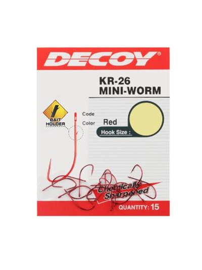 Крючок одинарный Decoy KR-26 #12 MINI-WORM (в упаковке 15 штук)
