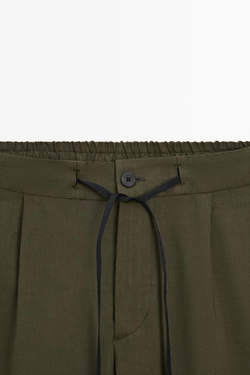 Massimo Dutti Брюки-джоггеры с вытачкам, зеленый
