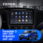 Teyes X1 9" для Subaru Forester, Impreza 2007-2013