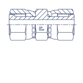 Соединение FH D25 ORFS 1.7/16 (обжатая гайка)
