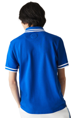 Мужское теннисное поло Lacoste Roland Garros Men Polo - blue/white/blue
