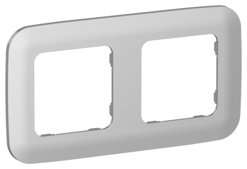 FLITE Рамка 2-местная РУ-2-А-ФлА алюминий IEK