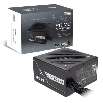 Блок питания ASUS  750W, Prime 750W Bronze, Non Modular, 80+ BRONZE, 88%, 135mm, PRIME-750B-BLACK