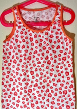 Майка "Dagi" для девочки 9-10 лет, цвет оранжево-белый