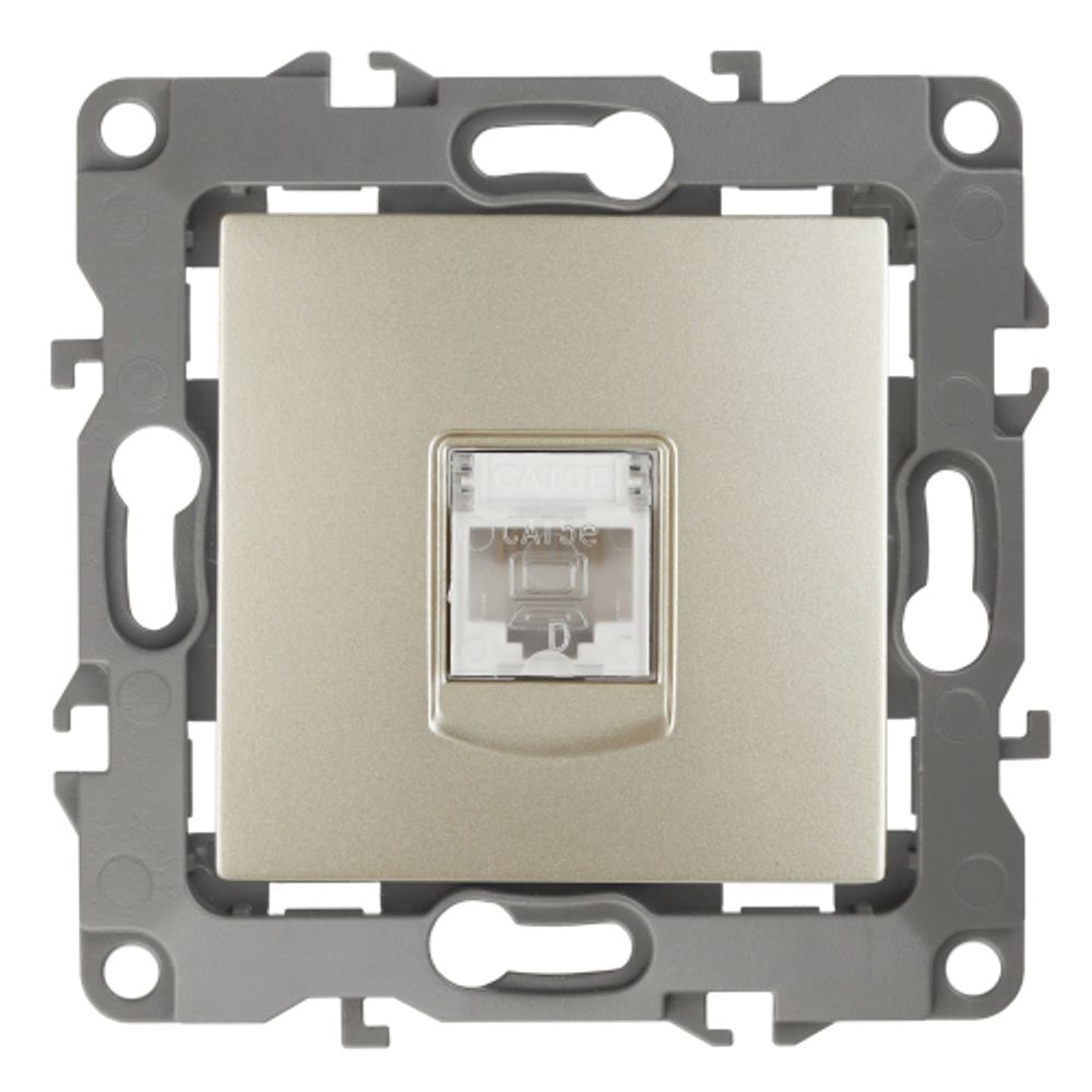 Розетка ЭРА Серия 12 12-3107-04 информационная RJ45 IP20 шампань