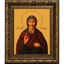 Виталий Александрийский Святой преподобный. Икона на холсте.