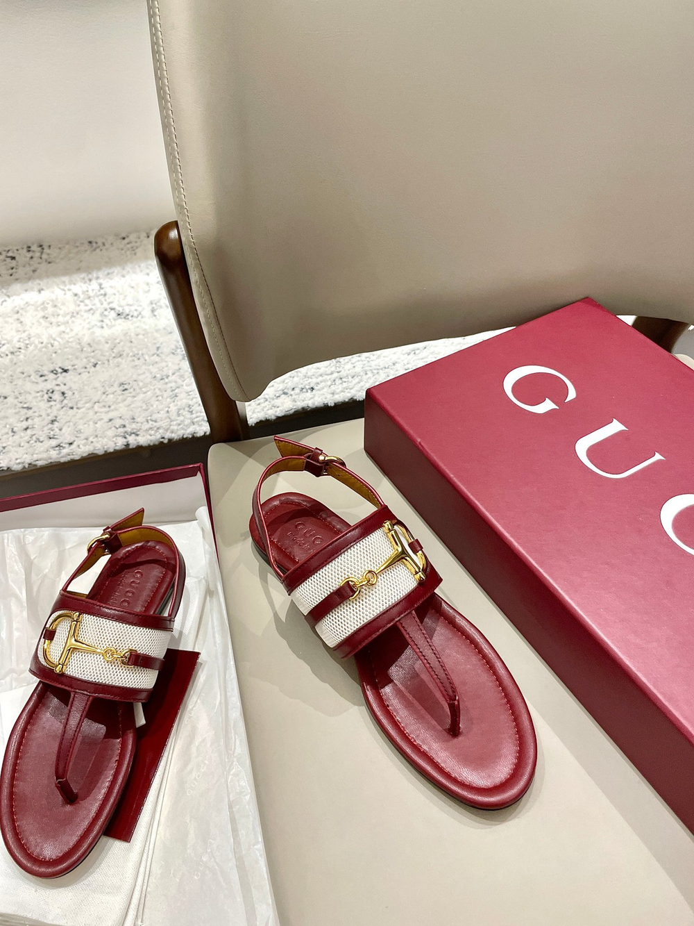 Gucci Horsebit Thong Sandal