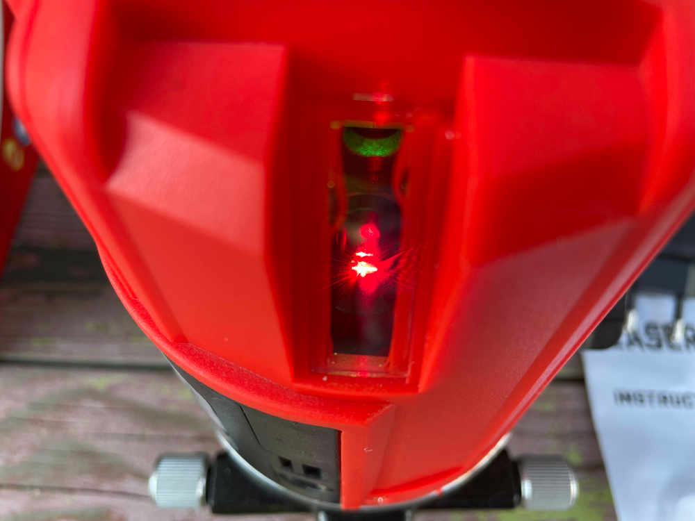 JD-9070 / Красный лазерный уровень / 5 лазерных линий 6 точек 360 градусов вращающийся 635 нм открытый режим-приемник и наклон Slash авто