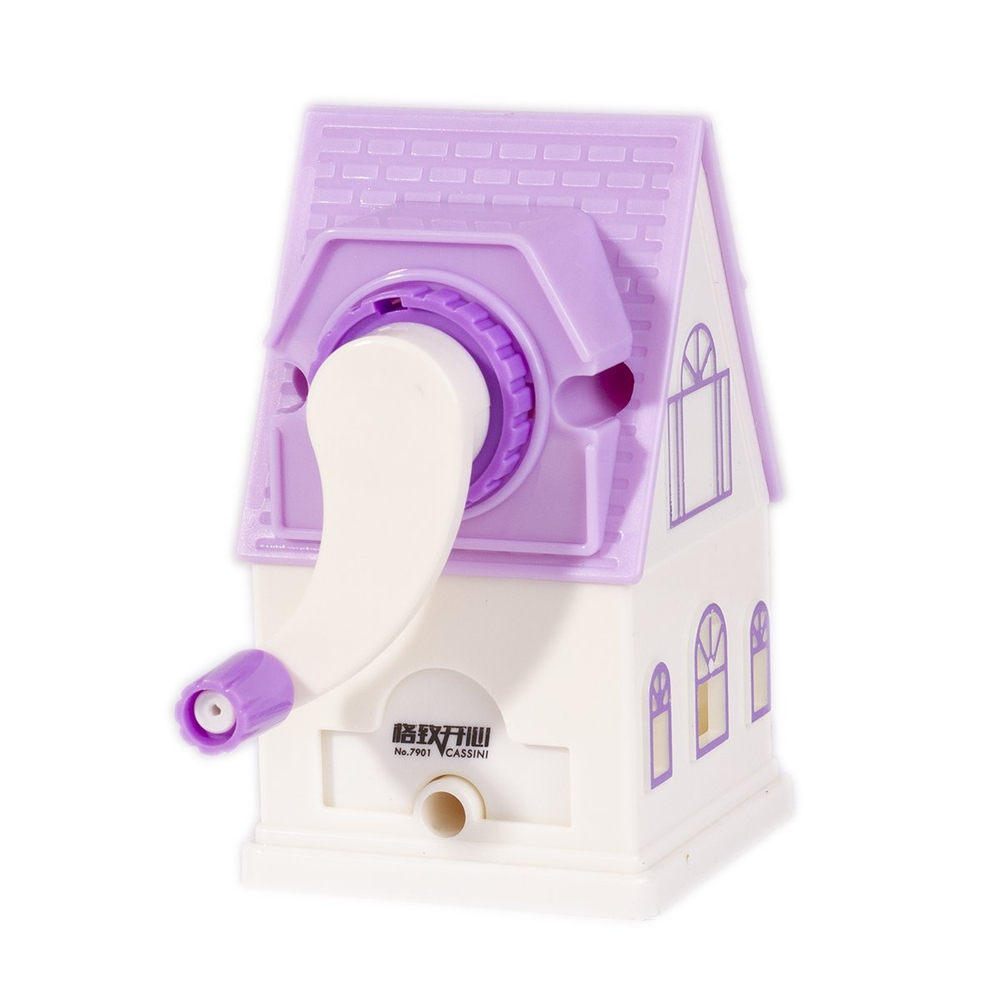 Точилка механическая Alingar, "Замок", 1 отверстие, пластиковый корпус, цвет ассорти, инд. упаковка, 60*110*95 мм