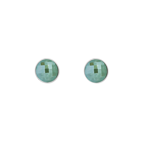 Серьги пусеты Possebon Pearl Green Quartz A1184.16 G/S