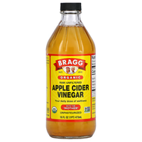Bragg, Organic Apple Cider Vinegar with The 'Mother', 16 fl oz (473 ml) / Органический яблочный уксус, нефильтрованный