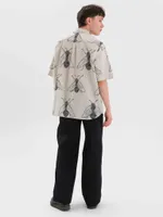 Купить Рубашка FOS Насекомые короткий рукав Мужская Бежевая V.2 Рубашка FOS Насекомые короткий рукав Мужская Бежевая V.2