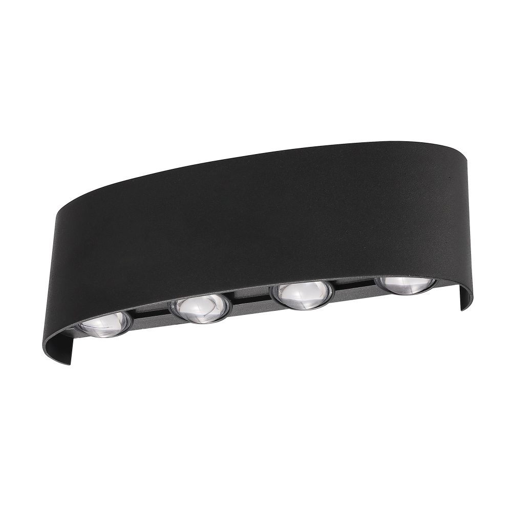 ULU-P20B-8W-4000K IP65 BLACK Светильник светодиодный уличный. Архитектурный накладной. Белый свет 4000K. Корпус черный. TM Uniel