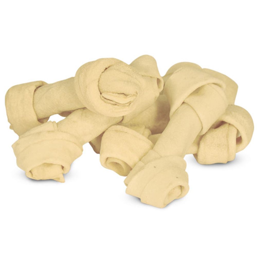 Кость Триол (упаковка 10 шт) BRH- 4 жевательная DENTAL узловая белая - 10 см