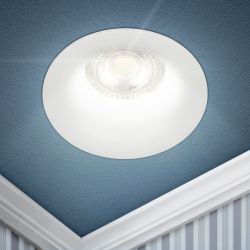 Встраиваемый светильник декоративный ЭРА KL93 WH MR16/GU5.3 белый, пластиковый | Декоративные встраиваемые светильники