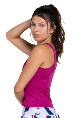 Женский топ теннисный Lucky in Love The Berry Buzz Squared Up - Фиолетовый