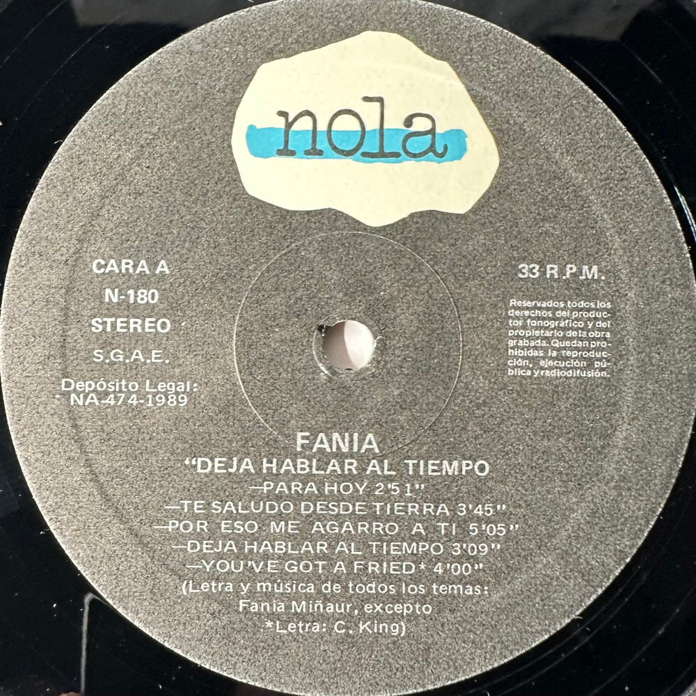 Fania – Deja Hablar Al Tiempo (Испания 1989г.)