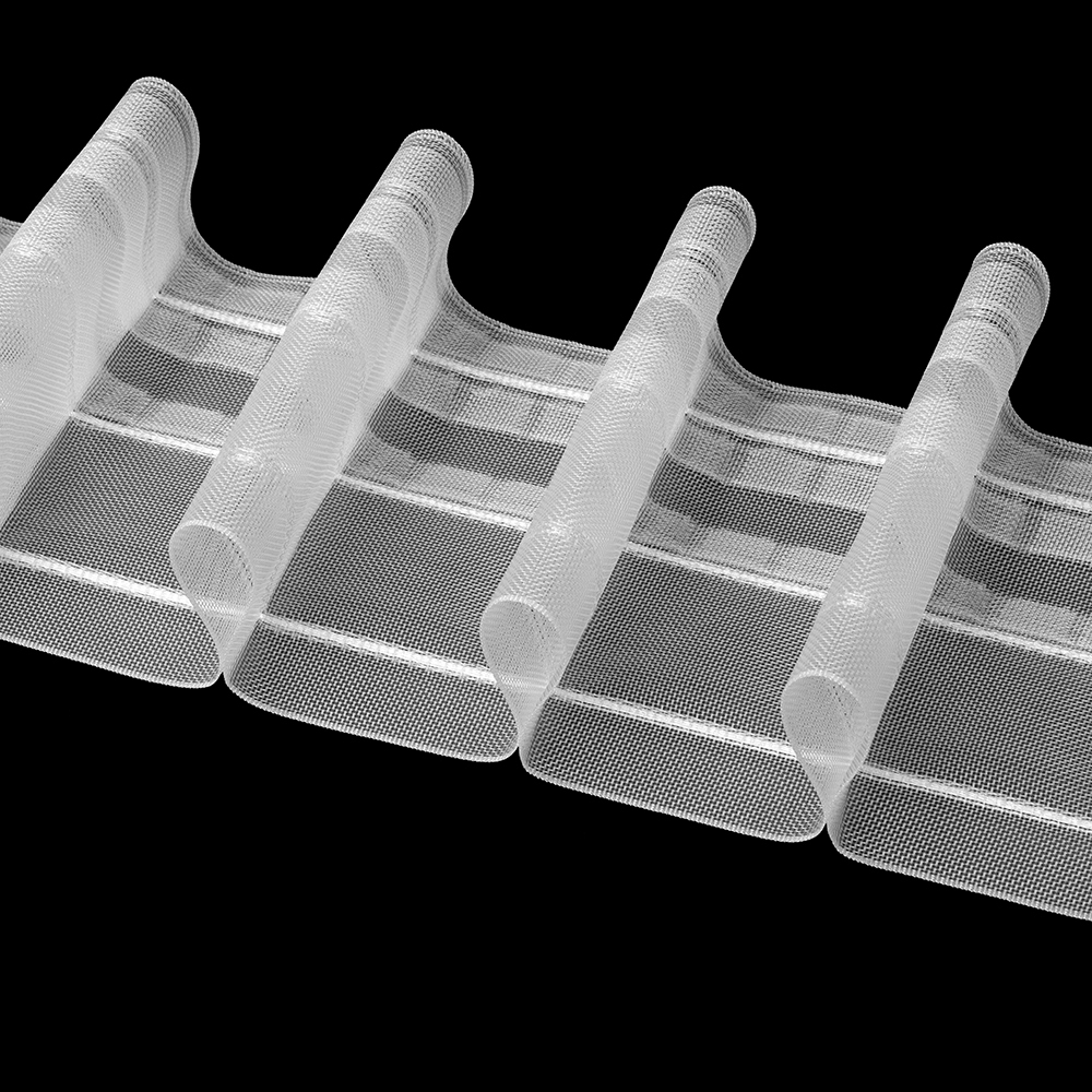 Шторная лента Oz-Is арт. 4202 MP глубокие складки, коэф сборки 1:2,5, цвет прозрачный (ширина 100 mm)