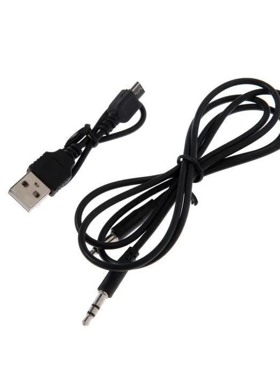 Наушники беспроводные LuazON RX-1 TM-021, накладные, BT 4.2, 250 мАч, LED, FM,microSD,синие