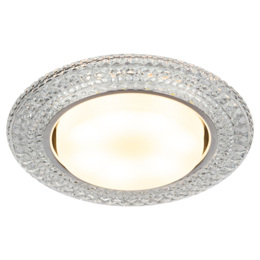 Светильник встраиваемый cо светодиодной подсветкой ЭРА DK LD26 SL/WH под лампу GX53 прозрачный